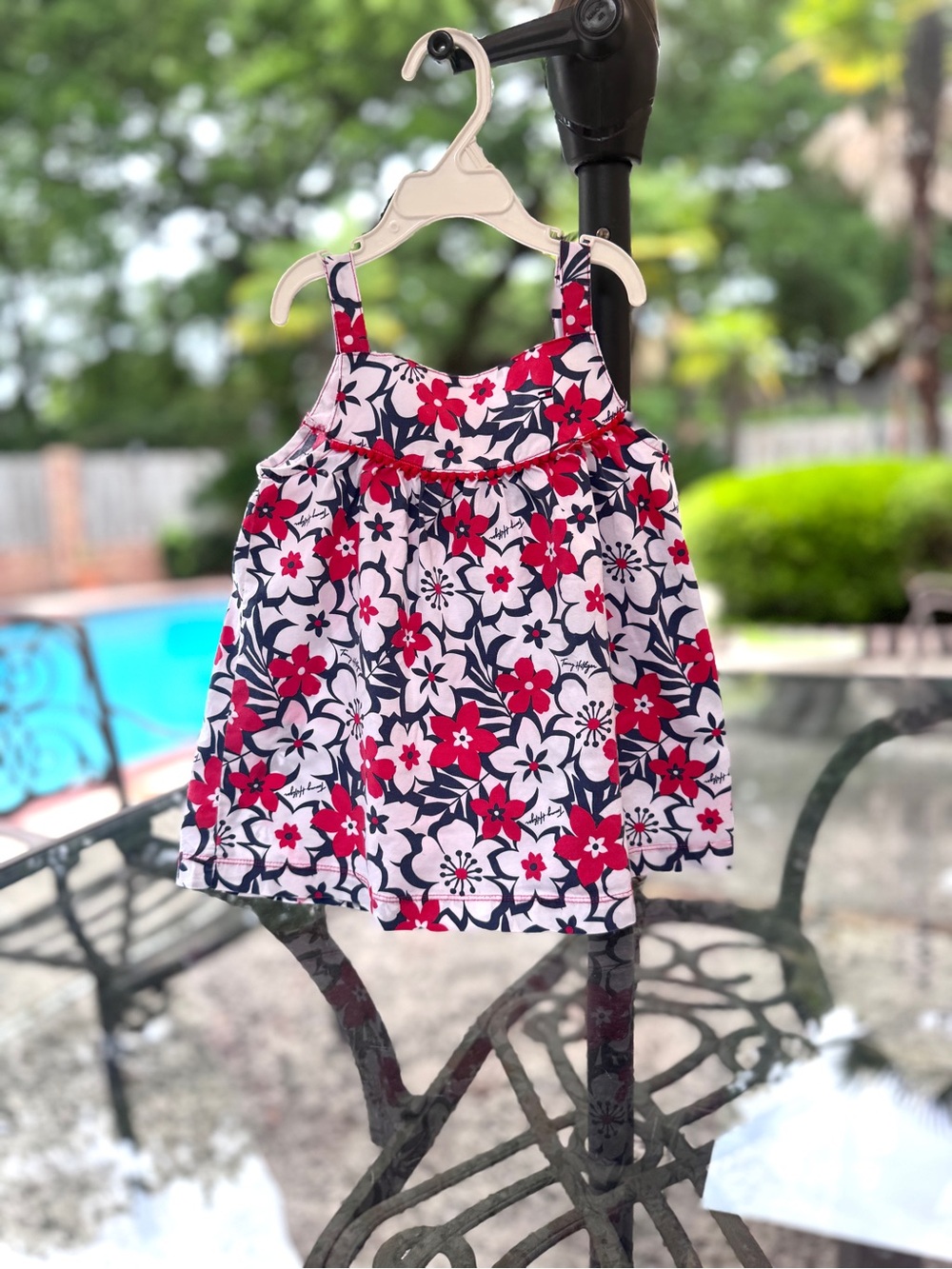 Tommy Hilfiger Navy, Blue and White Summer Dress, Fourth of July, 5T